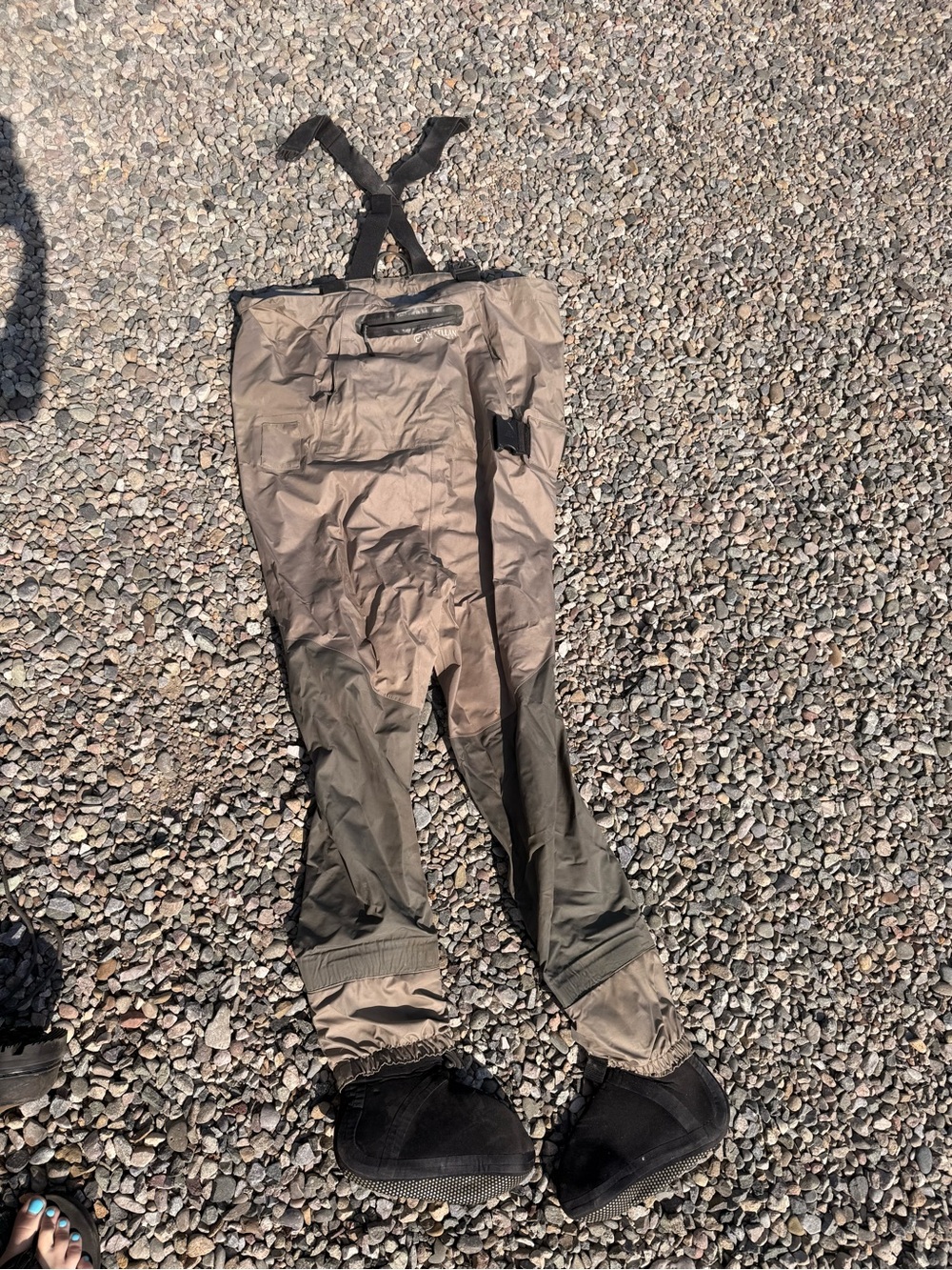 Magellan Outdoors Olive/Tan Men's Fishing Waders with Integrated Boots